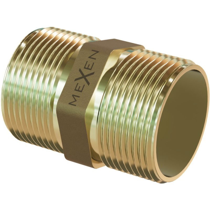 Mexen BRASS žalvarinis nipelis 3/4 GZ x 3/4 GZ - W97404-3434
