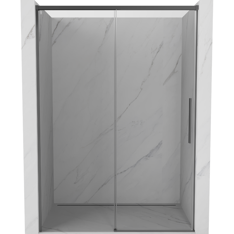 Mexen Rox stumdomos dušo durys 140 cm, permatomos, tamsus metalas - 8C2-140-000-95-00