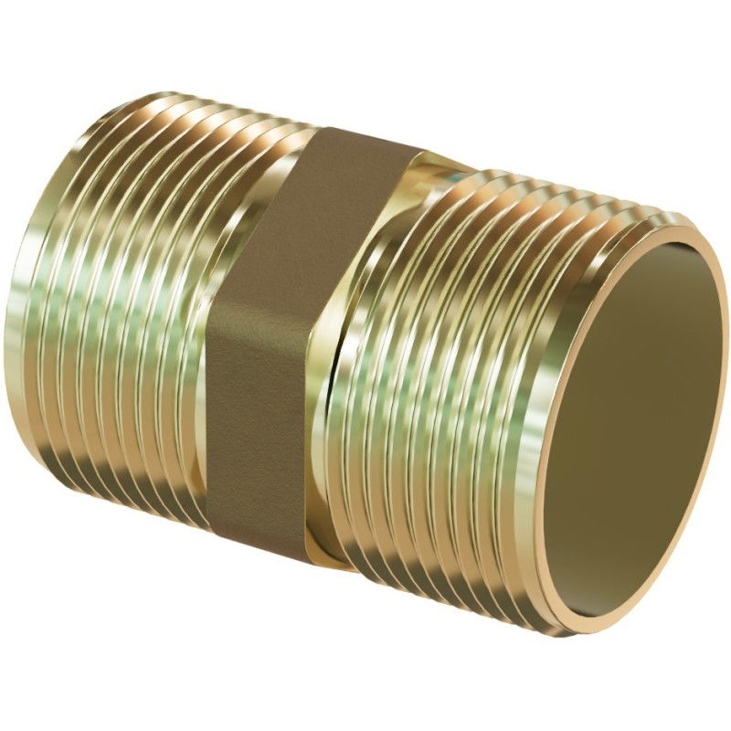 Mexen BRASS žalvarinis nipelis 6/4 GZ x 6/4 GZ - W97404-6464