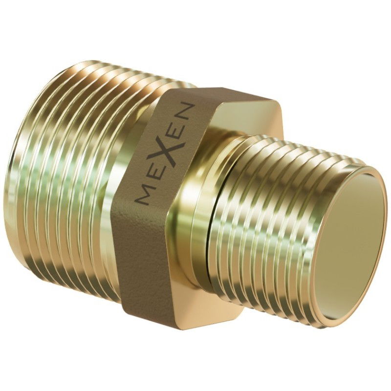 Mexen BRASS redukcinis žalvarinis nipelis 1 išorinis sriegis x 1/2 išorinis sriegis - W97405-1012