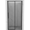 Mexen Rox slankiosios dušo durys dešinės 120 cm, juodas rėmelis, juodos - 8C2-120-000-70-70-P