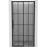 Mexen Rox stumdomos dušo durys, dešinės, 125 cm, juodas tinklelis, juodos - 8C2-125-000-70-77-P