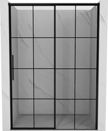 Mexen Rox stumdomosios dušo durys dešinės 160 cm, juodi kvadratai, juoda - 8C2-160-000-70-77-P