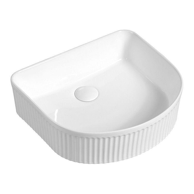 Mexen Grovo stalviršinis praustuvas su grioveliais 40 x 35 cm, baltas - 22304000