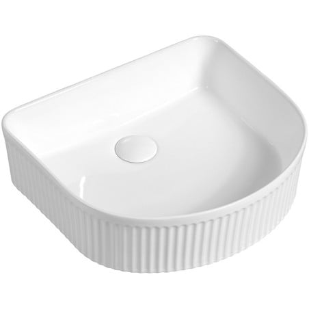 Mexen Grovo stalviršinis praustuvas su grioveliais 40 x 35 cm, baltas - 22304000