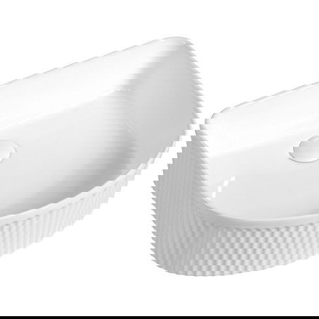 Mexen Grovo stalviršio plautuvė su rifliais 40 x 35 cm, balta - 22304000