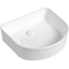 Mexen Grovo stalviršinis praustuvas su grioveliais 40 x 35 cm, baltas - 22304000