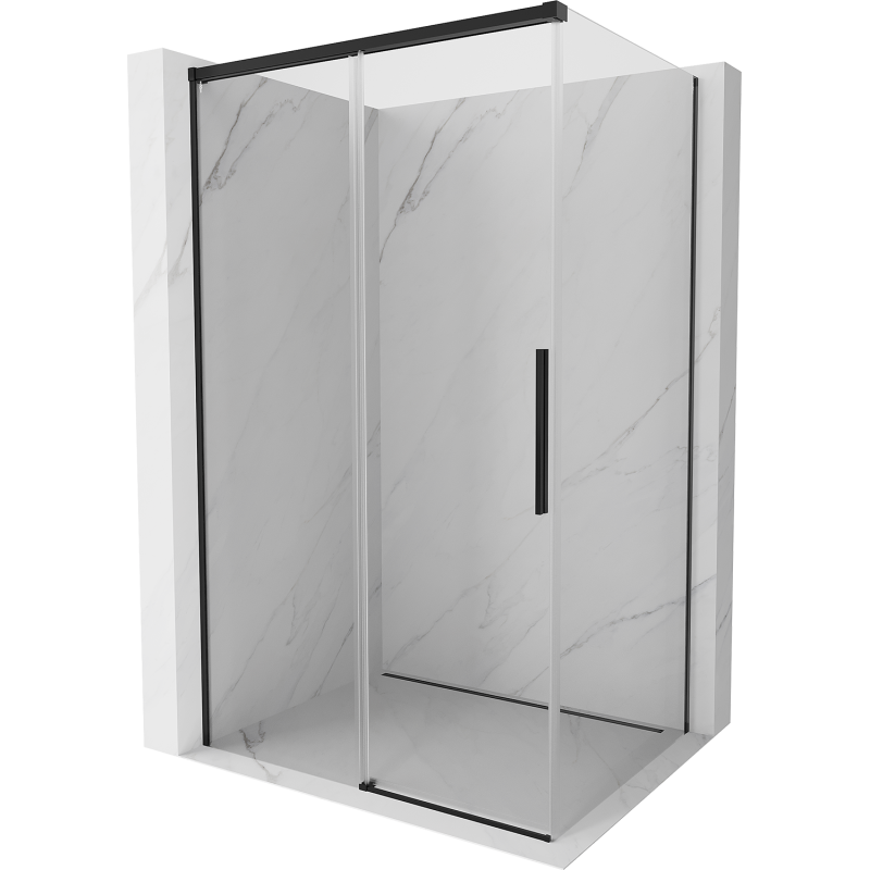 Mexen Rox stumdomos dušo kabinos 150 x 85 cm, skaidri, juoda - 8C2-150-085-70-00