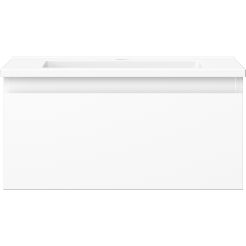 Mexen Orio vonios spintelė 50 cm su Otis praustuvu, 1 stalčius, balta matinė - 91A10-05023-1-BF01-W18M01
