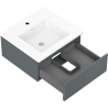 Mexen Orio vonios spintelė 50 cm su Otis praustuvu, 1 stalčius, grafitas matinis/baltas matinis - 91A10-05023-1-BF66-W18M01