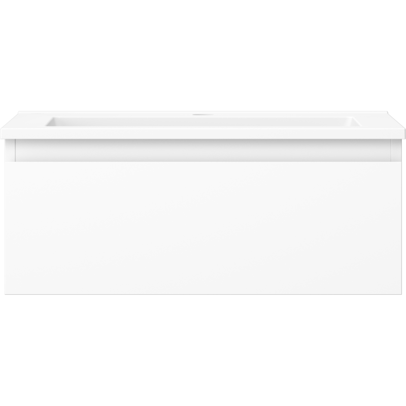 Mexen Orio vonios kambario spintelė 60 cm su kriaukle Otis, 1 stalčius, balta matinė - 91A10-06023-1-BF01-W18M01