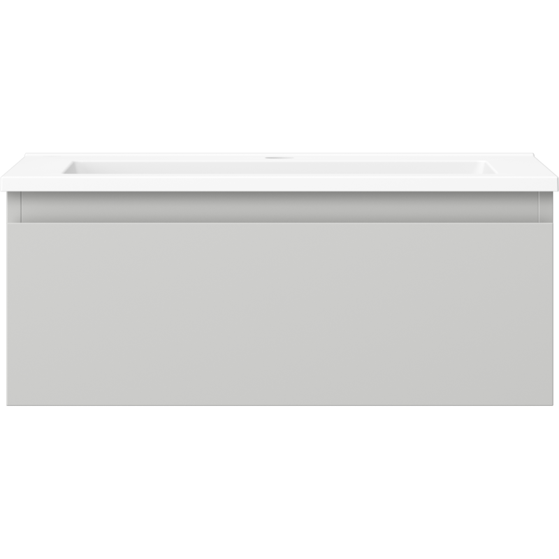 Mexen Orio vonios spintelė 60 cm su kriaukle Otis, 1 stalčius, pilka matinė/balta matinė - 91A10-06023-1-BF62-W18M01