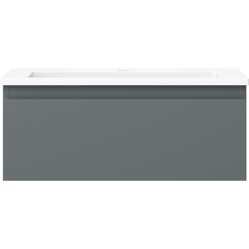 Mexen Orio vonios kambario spintelė 60 cm su Otis kriaukle, 1 stalčius, grafito matinė/balta matinė - 91A10-06023-1-BF66-W18M01