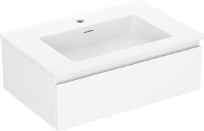 Mexen Orio vonios spintelė 70 cm su kriaukle Otis, 1 stalčius, balta matinė - 91A10-07023-1-BF01-W18M01