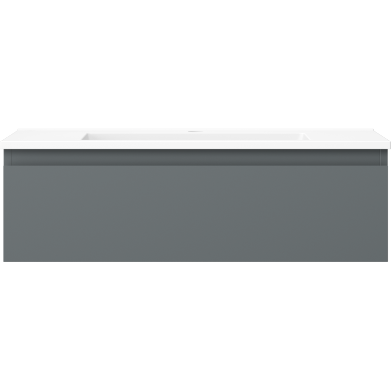 Mexen Orio vonios spintelė 80 cm su kriaukle Otis, 1 stalčius, grafito matinė/balta matinė - 91A10-08023-1-BF66-W18M01