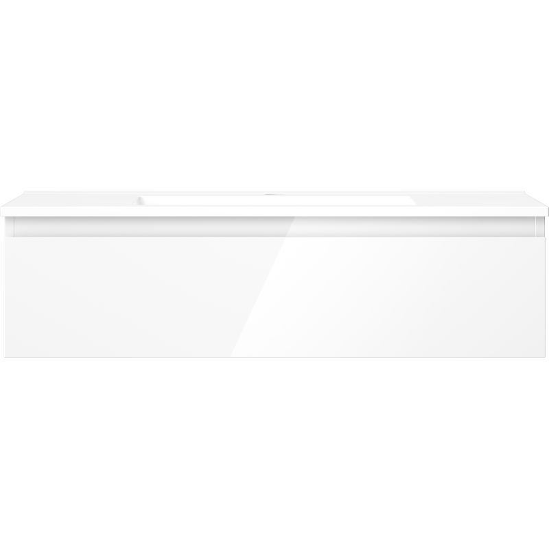 Mexen Orio vonios spintelė 90 cm su Otis praustuvu, 1 stalčius, blizgi balta - 91A10-09023-1-BF00-W18M00