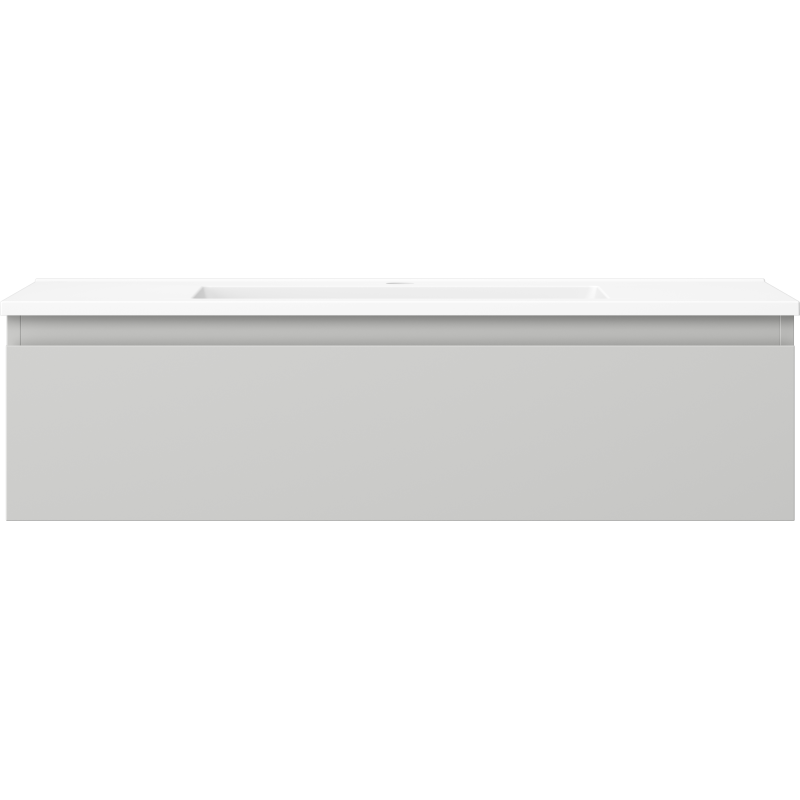 Mexen Orio vonios spintelė 90 cm su kriaukle Otis, 1 stalčius, pilka matinė/balta matinė - 91A10-09023-1-BF62-W18M01