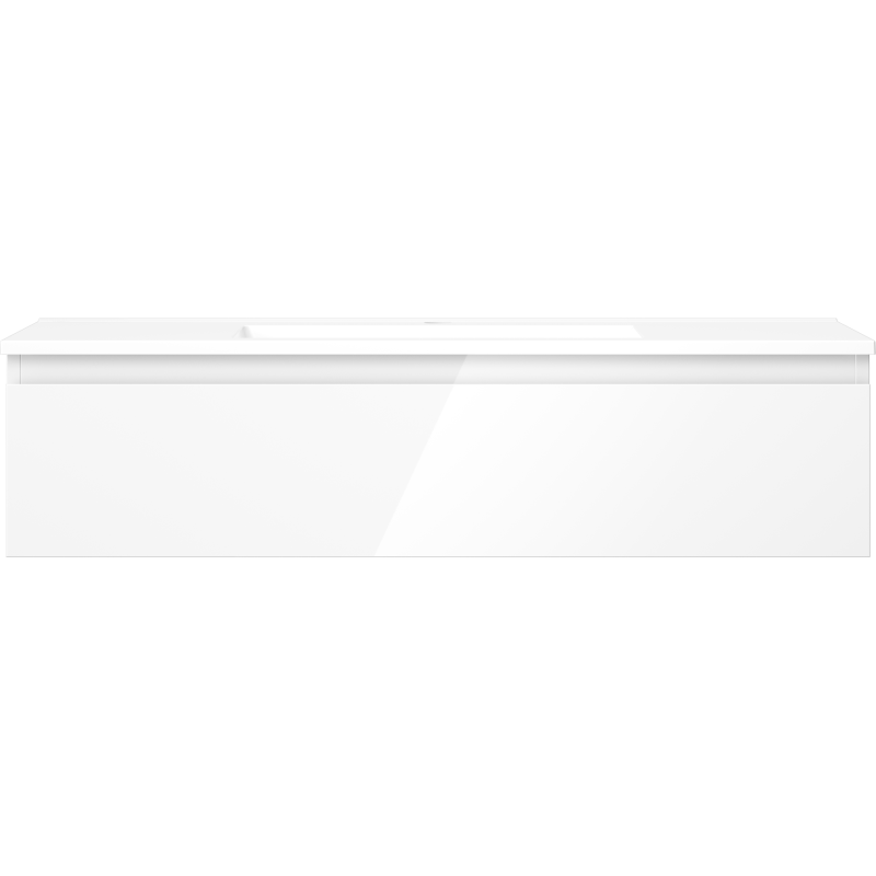 Mexen Orio vonios spintelė 100 cm su Otis kriaukle, 1 stalčius, blizgus baltas - 91A10-10023-1-BF00-W18M00