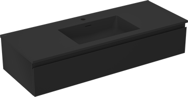 Mexen Orio vonios spintelė 120 cm su Otis praustuvu, 1 stalčius, juodas matinis - 91A10-12023-1-BF71-W18M71