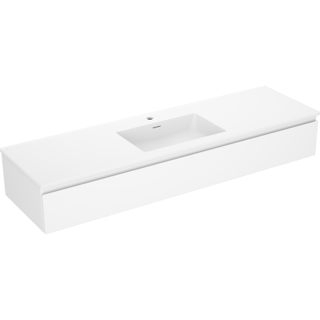 Mexen Orio vonios spintelė 160 cm su Otis kriaukle, 1 stalčius, balta matinė - 91A10-16023-1-BF01-W18M01