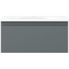 Mexen Orio vonios kambario spintelė 50 cm su kriaukle Vela, 1 stalčius, grafito matinė/balta matinė - 91A10-05023-1-BF66-W23M01