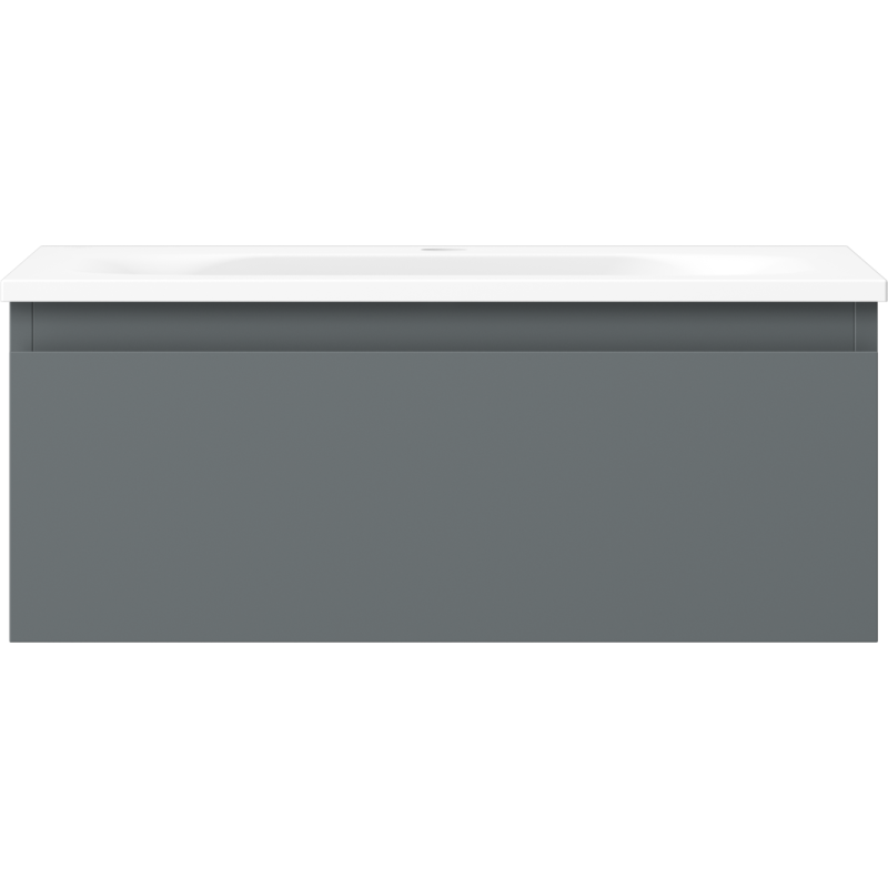 Mexen Orio vonios spintelė Vela 60 cm su praustuvu, 1 stalčius, matinė grafito/balta mat - 91A10-06023-1-BF66-W23M01