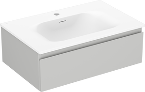 Mexen Orio vonios spintelė 70 cm su praustuvu Vela, 1 stalčius, pilka matinė/balta matinė - 91A10-07023-1-BF62-W23M01