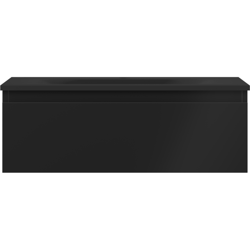 Mexen Orio vonios kambario spintelė 70 cm su Vela praustuvu, 1 stalčius, juoda matinė - 91A10-07023-1-BF71-W23M71