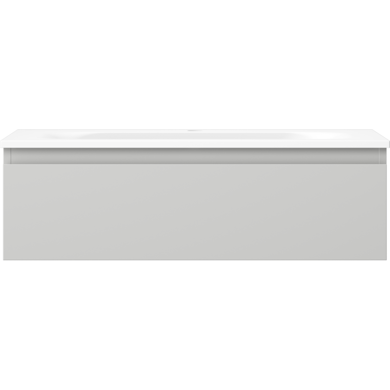 Mexen Orio vonios spintelė 80 cm su Vela praustuvu, 1 stalčius, pilkas mat/baltas mat - 91A10-08023-1-BF62-W23M01