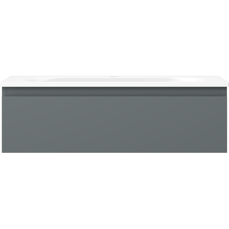 Mexen Orio vonios spintelė 80 cm su praustuvu Vela, 1 stalčius, matinė grafito/balta - 91A10-08023-1-BF66-W23M01