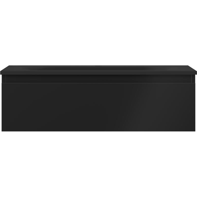 Mexen Orio vonios spintelė 80 cm su Vela praustuvu, 1 stalčius, juoda matinė - 91A10-08023-1-BF71-W23M71