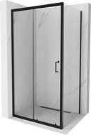 Mexen Apia stumdomos dušo kabinos durys 105 x 80 cm, skaidrios, juodos - 840-105-080-70-00