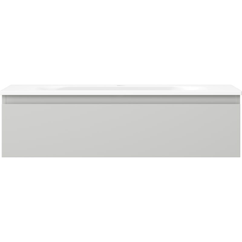 Mexen Orio vonios spintelė 90 cm su praustuvu Vela, 1 stalčius, pilka matinė/balta matinė - 91A10-09023-1-BF62-W23M01