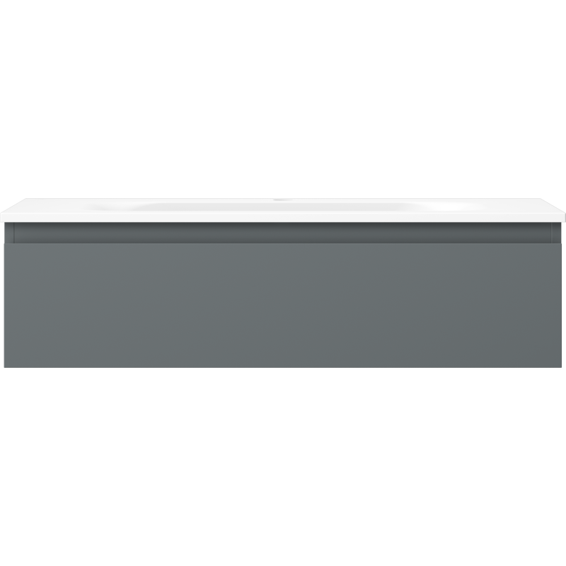 Mexen Orio vonios spintelė 90 cm su praustuvu Vela, 1 stalčius, matinė grafito/balta matinė - 91A10-09023-1-BF66-W23M01