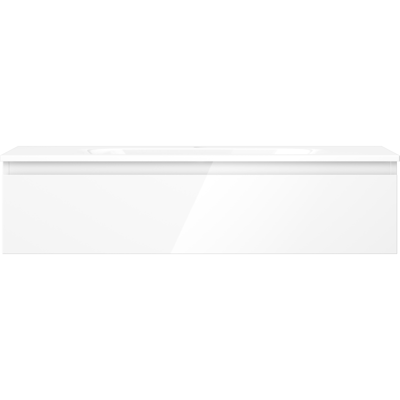Mexen Orio vonios spintelė 100 cm su praustuvu Vela, 1 stalčius, blizgi balta - 91A10-10023-1-BF00-W23M00