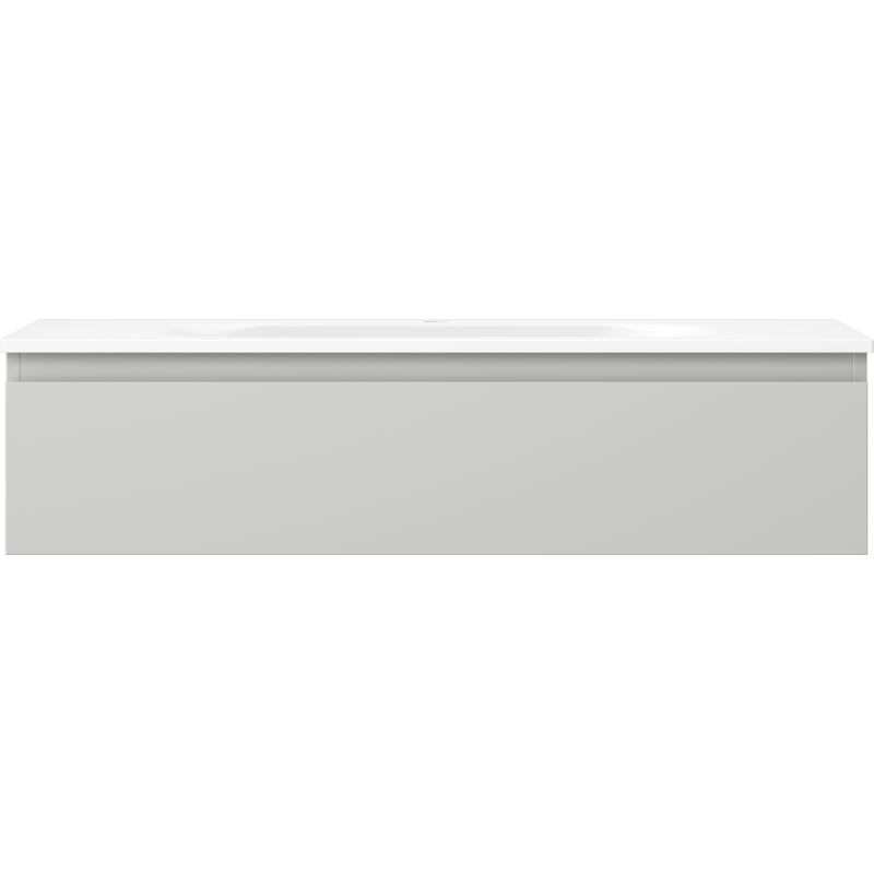 Mexen Orio vonios spintelė 100 cm su Vela kriaukle, 1 stalčius, pilka matinė/balta matinė - 91A10-10023-1-BF62-W23M01