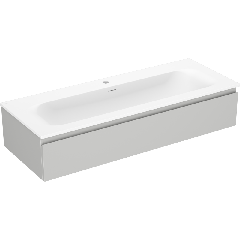 Mexen Orio vonios spintelė 120 cm su kriaukle Vela, 1 stalčius, pilka matinė/balta matinė - 91A10-12023-1-BF62-W23M01