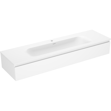 Mexen Orio vonios kambario spintelė 160 cm su Vela kriaukle, 1 stalčius, balta matinė - 91A10-16023-1-BF01-W23M01