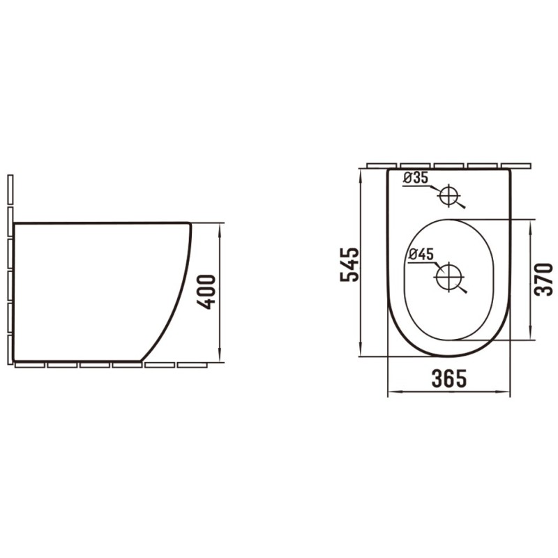 Mexen Lena stovimas bidė, baltas - 36225200