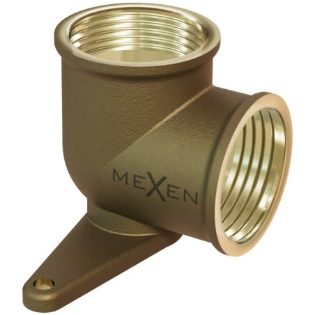 Mexen BRASS žalvarinis sieninis alkūnė su atšaka 1/2 vidinis sriegis x 1/2 vidinis sriegis - W97408-1212