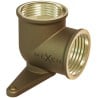 Mexen BRASS žalvarinis sieninis alkūnė su atšaka 1/2 vidinis sriegis x 1/2 vidinis sriegis - W97408-1212