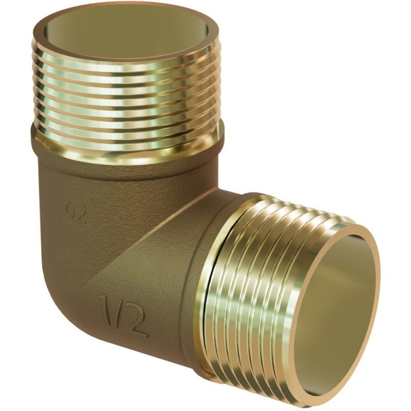 Mexen BRASS žalvarinis alkūnė 3/4 GZ x 3/4 GZ - W97409-3434