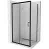 Mexen Apia stumdomos dušo durys 100 x 80 cm, skaidrios, juodos - 840-100-080-70-00