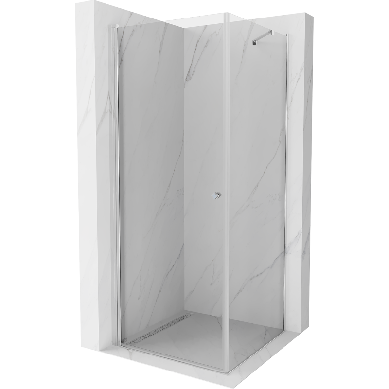 Mexen Pretoria pakreipiama dušo kabina 90 x 90 cm, Skaidrus, Chromo - 852-090-090-01-00