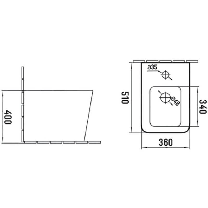 Mexen Cube stovimas bidė, balta - 36925000