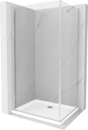 Mexen Pretoria pakreipiama dušo kabina 90 x 70 cm, Skaidrus, Chromo + dušo padėklas Flat - 852-090-070-01-00-4010