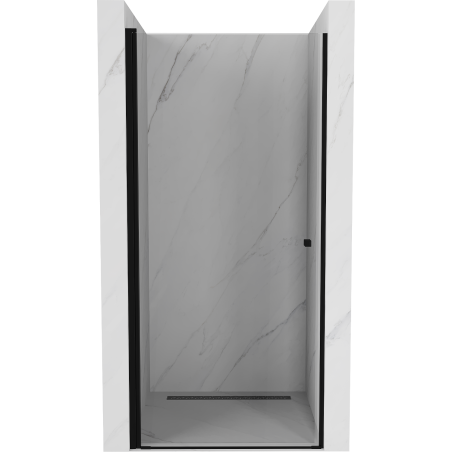 Mexen Pretoria pakreipiamos dušo durys 70 cm, Skaidrus, Juoda - 852-070-000-70-00