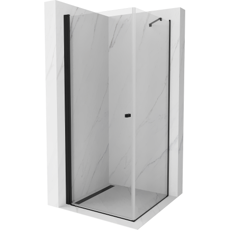 Mexen Pretoria pakreipiama dušo kabina 70 x 70 cm, Skaidrus, Juoda - 852-070-070-70-00