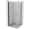 Mexen Pretoria Dviguba dušo kabina varstoma 90 x 90 cm, skaidri, juoda - 852-090-090-70-00-02