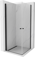 Mexen Pretoria Dviguba dušo kabina varstoma 90 x 90 cm, skaidri, juoda - 852-090-090-70-00-02